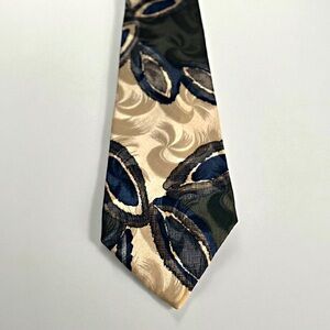 Tom James Silk Green Ivory Brown Abstract Tie
Classic Fall
